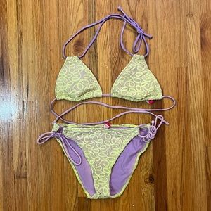 Victoria’s Secret Neon Green and Purple Bikini